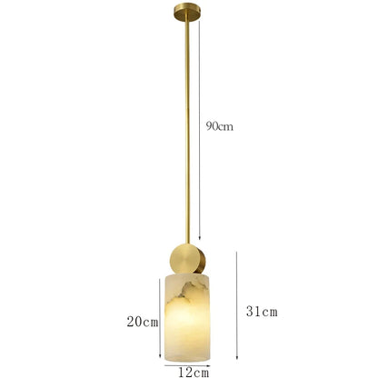 Luxe Marble Glow Pendant