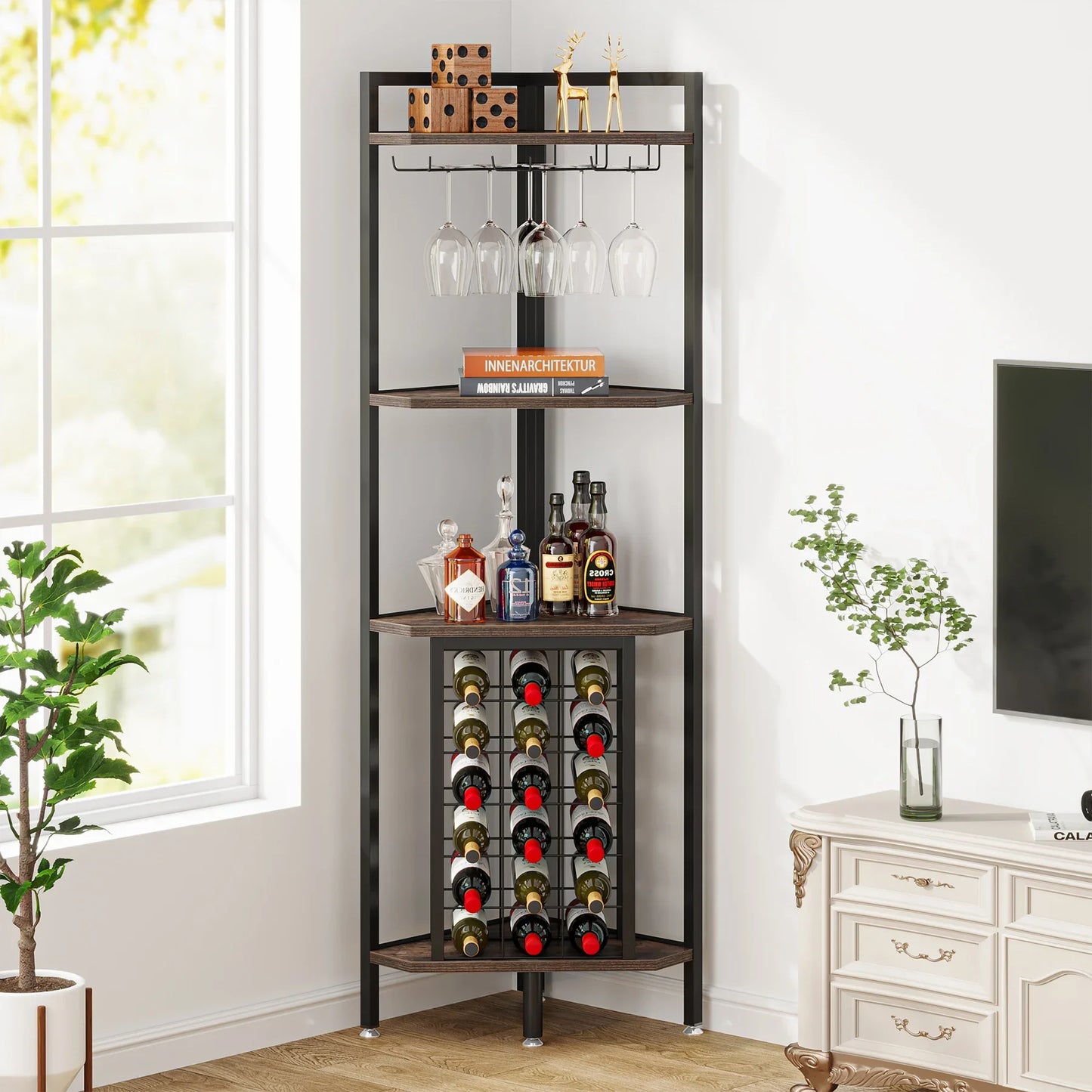SipSpot Corner Glass & Bottle Display | US - KaveCore