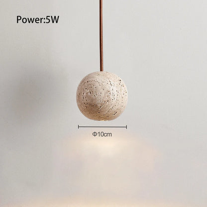 Lunaris Sphere Travertine Pendant