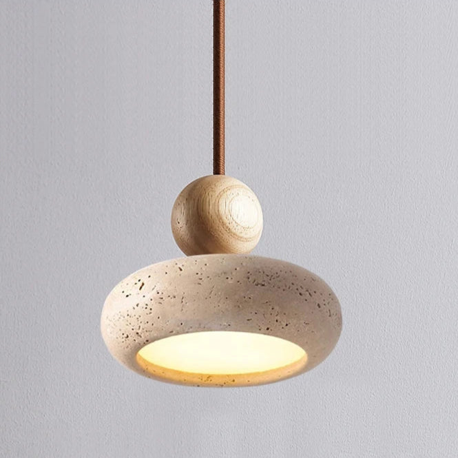 Eteria Stone & Wood Pendant Lamp - KaveCore