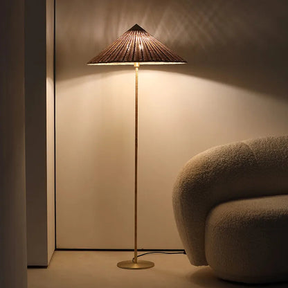 Kyoto Shade Rattan Floor Lamp
