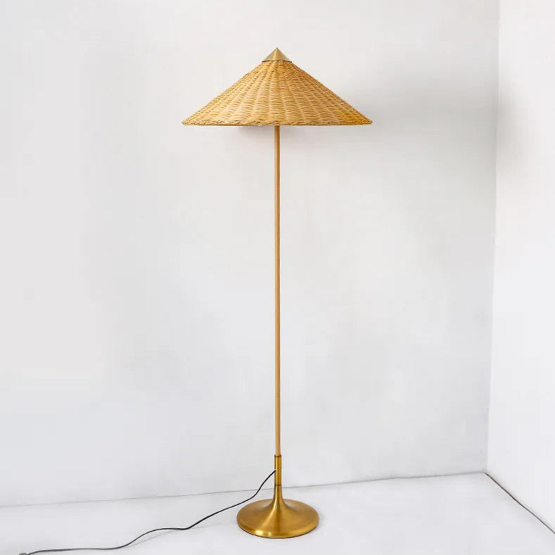 Kyoto Shade Rattan Floor Lamp