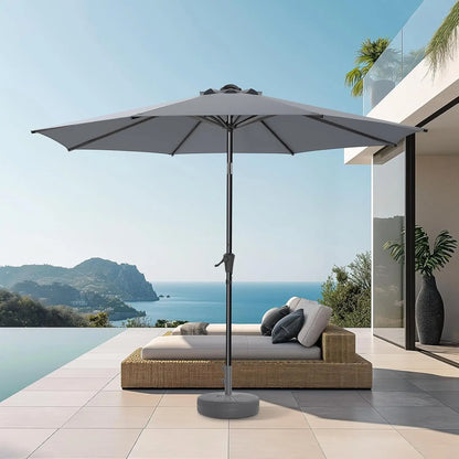 Coastal Haven 9ft Patio Umbrella – UV Shield with Elegant Tilt US - KaveCore