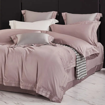 Isadora Mauve Dreams Duvet Cover Set (Long-Staple Sateen Cotton)