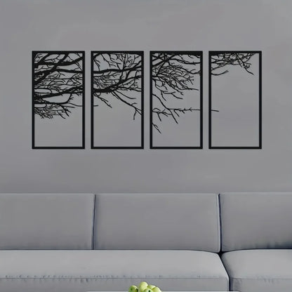 Infinite Branch Metal Wall Art (4 Pieces)