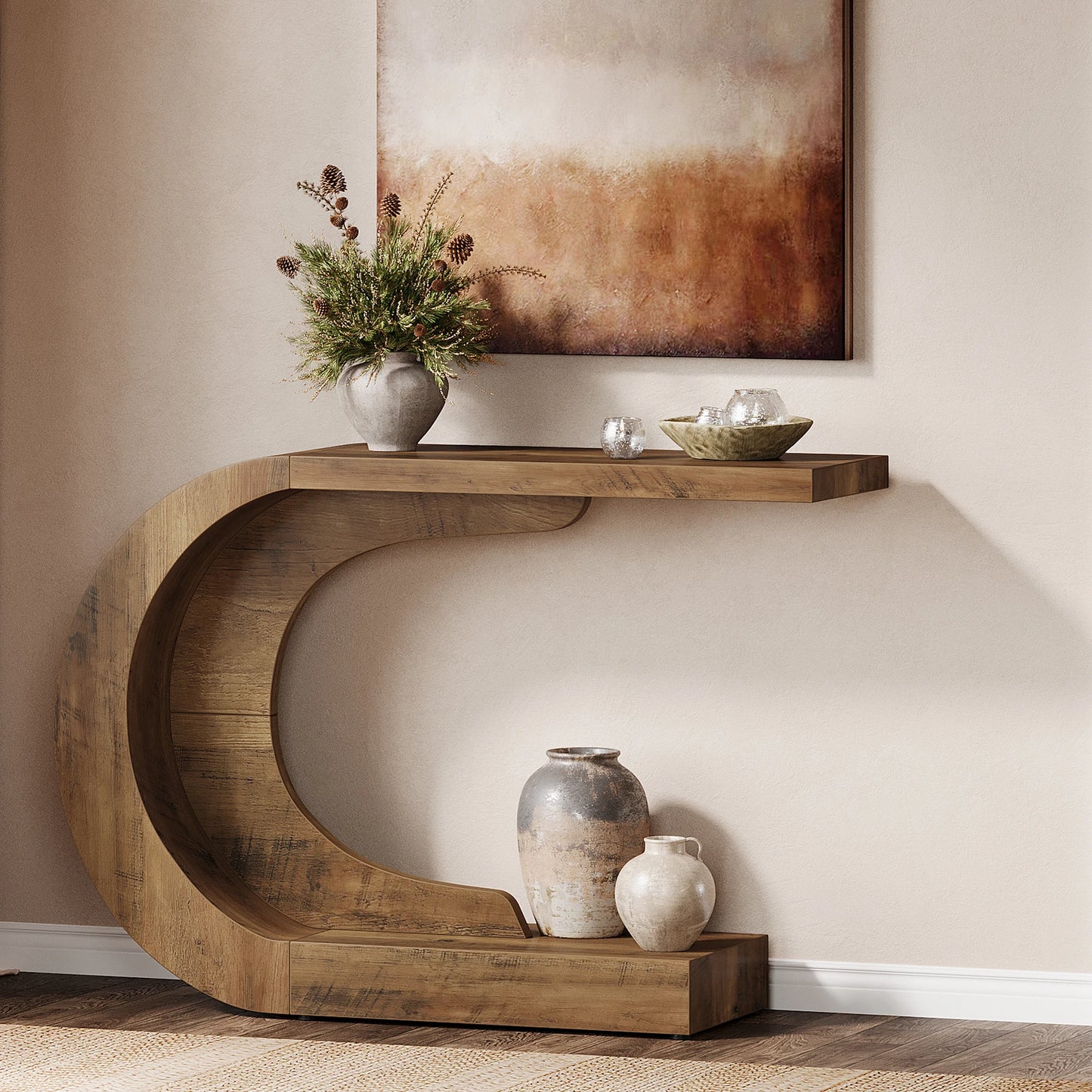 ArcLine C-Shaped Wood Console US