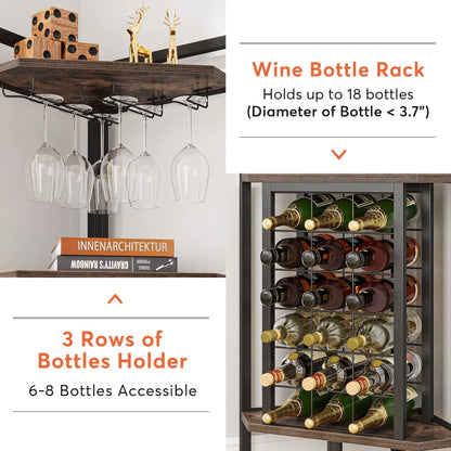 SipSpot Corner Glass & Bottle Display | US - KaveCore