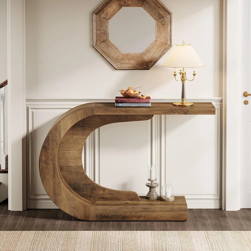 ArcLine C-Shaped Wood Console US - KaveCore