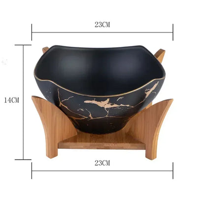 Sora Salad Bowl With Wooden Base