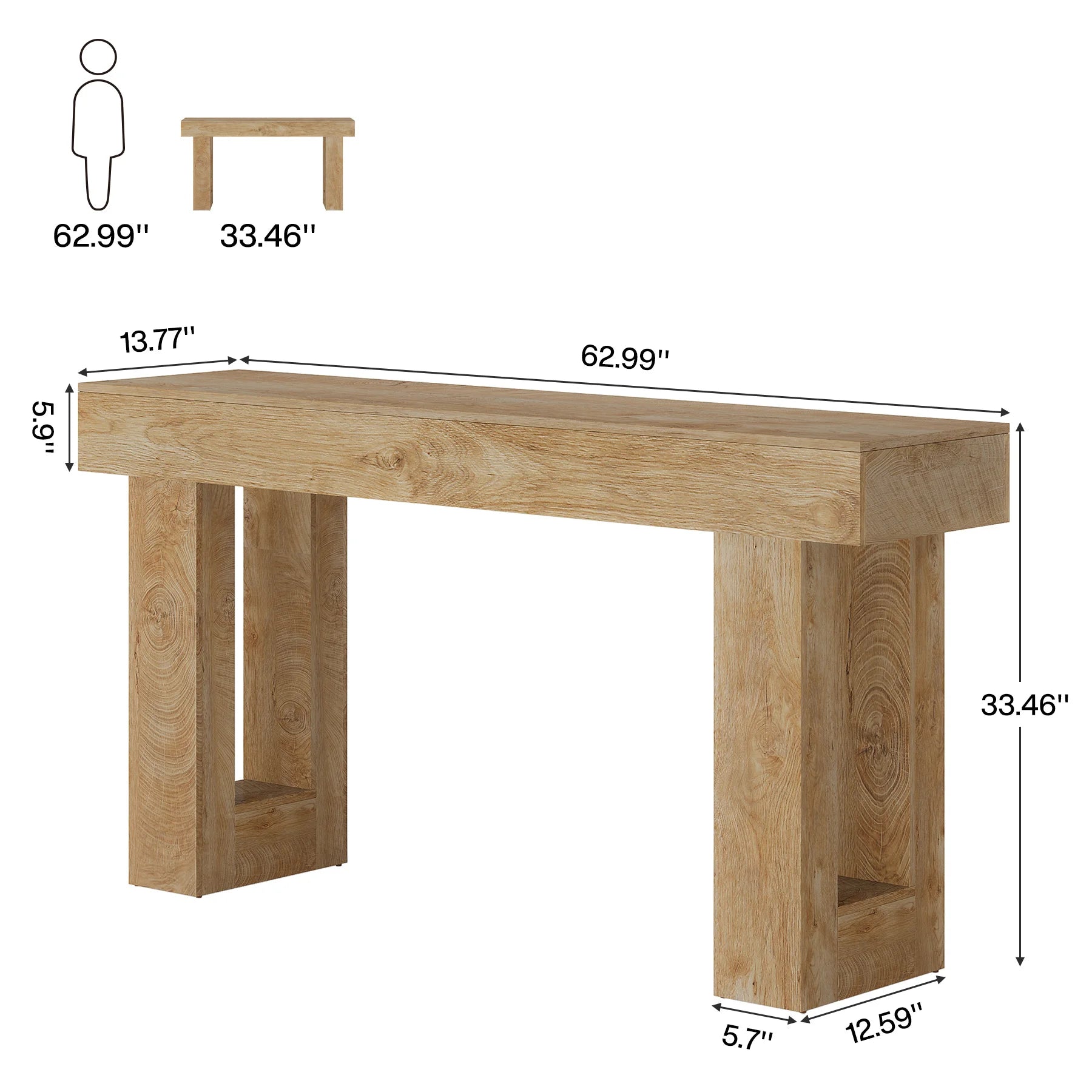 Rustic Hallway Console Table US - KaveCore