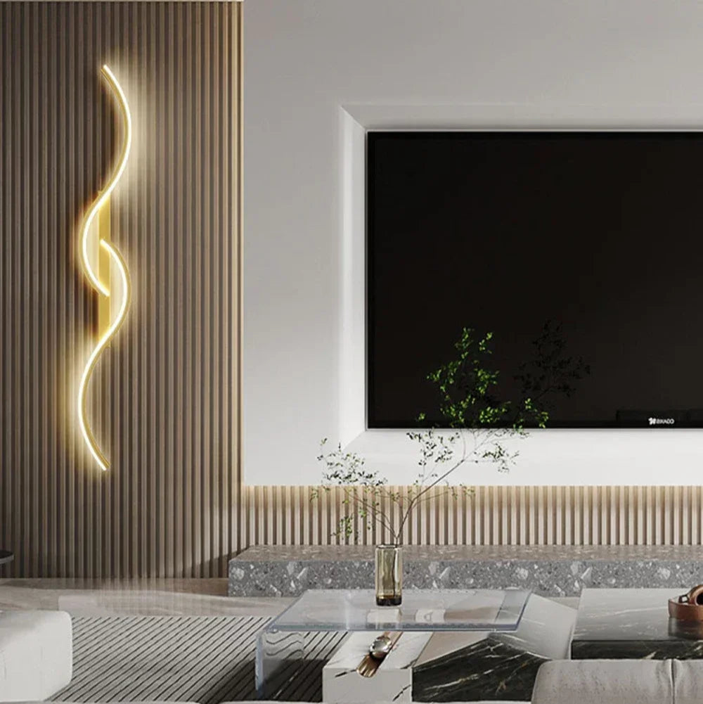 Modern Wave LED Wall Light