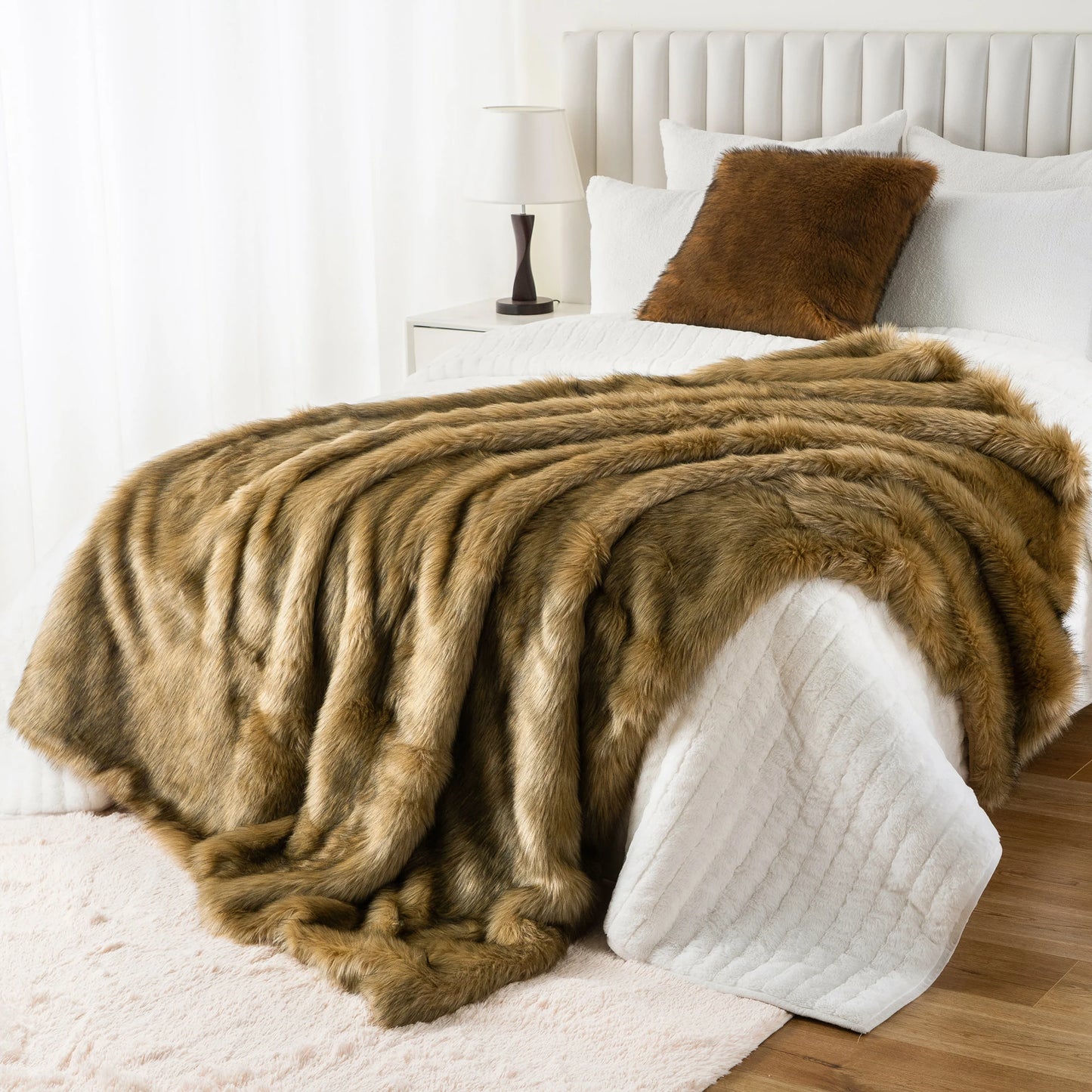 Nordic Frost Dreams Faux-Fur Blanket Throw