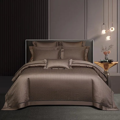 Imperial Mocha Suite Duvet Cover Set (Long-Staple Sateen Cotton)