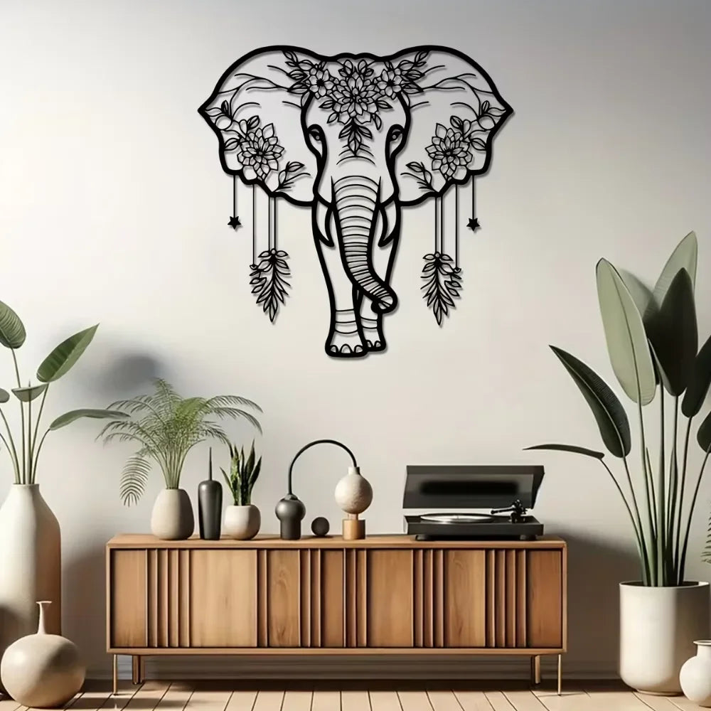 Elephant Metal Wall Art