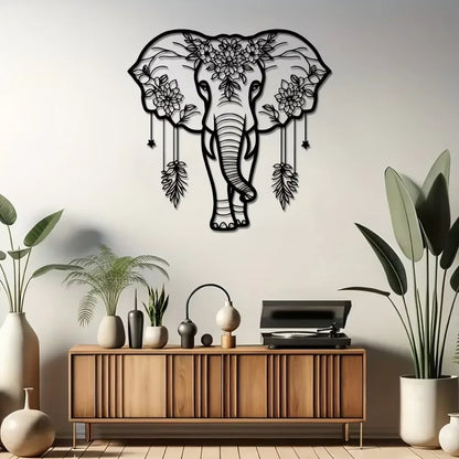 Elephant Metal Wall Art