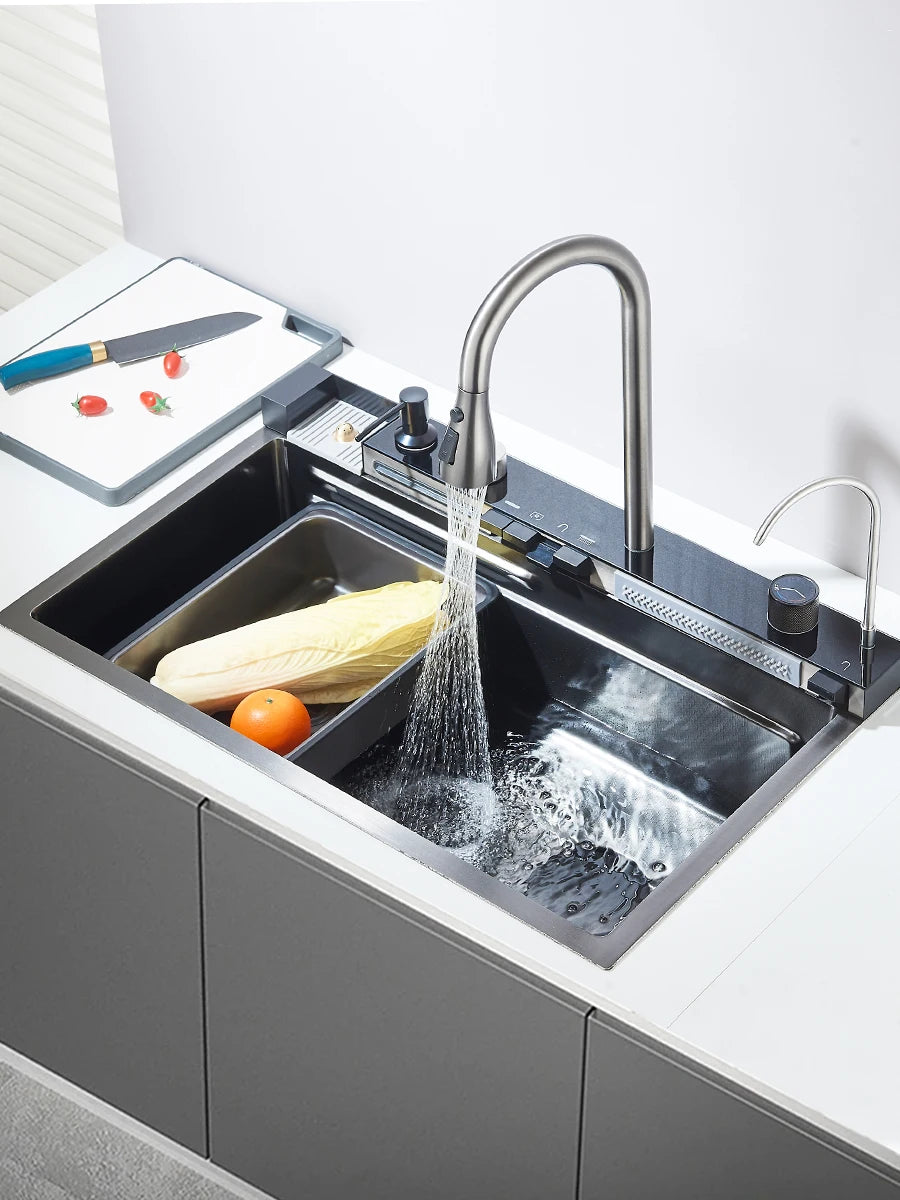 PureFlow Luxe Kitchen Sink & Digital Faucet | US - KaveCore
