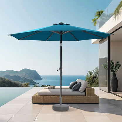 Coastal Haven 9ft Patio Umbrella – UV Shield with Elegant Tilt US - KaveCore