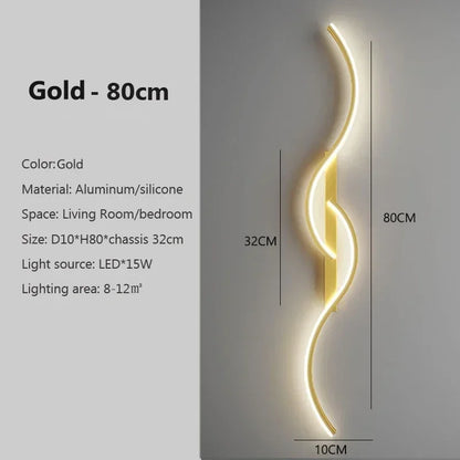 Modern Wave LED Wall Light