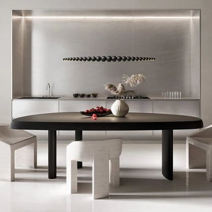 Wooden Orb Wave Chandelier