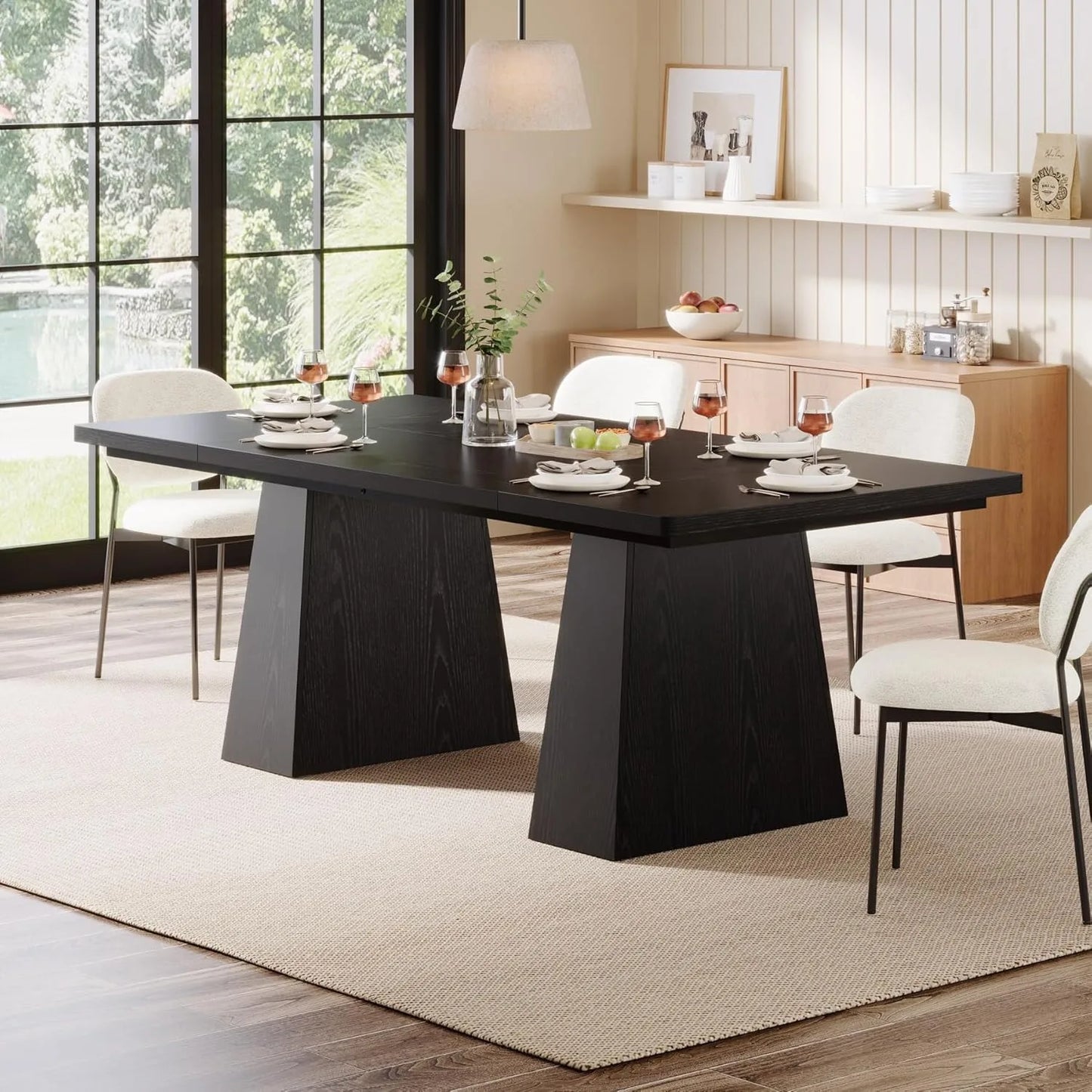 Axis Black Modern Dining Table - US - KaveCore