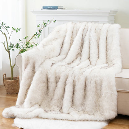 Nordic Frost Dreams Faux-Fur Blanket Throw