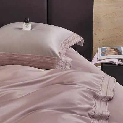 Isadora Mauve Dreams Duvet Cover Set (Long-Staple Sateen Cotton)
