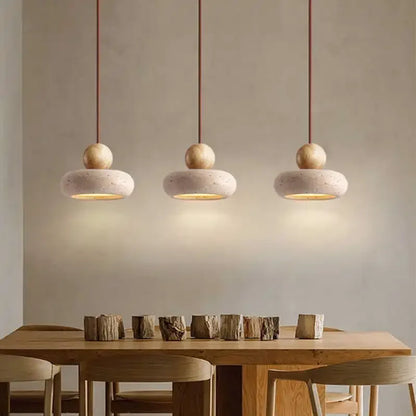 Eteria Stone & Wood Pendant Lamp - KaveCore