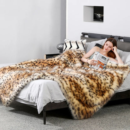Plush Royal Bengal Faux-Fur Blanket Throw