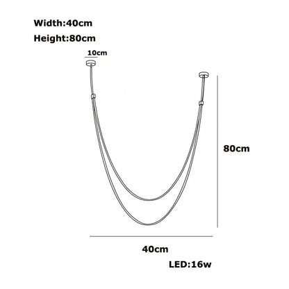 Opus Noir Leather-Strap LED Chandelier