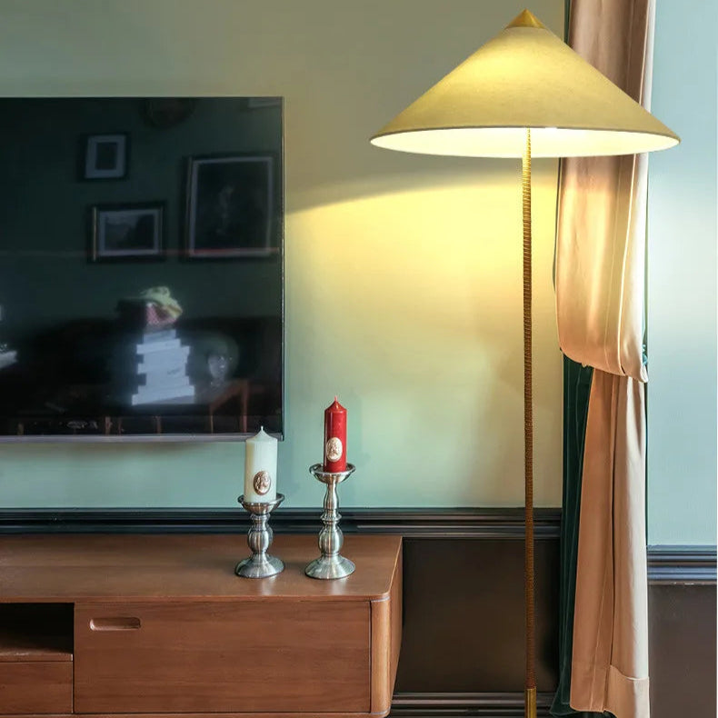 Kyoto Shade Rattan Floor Lamp