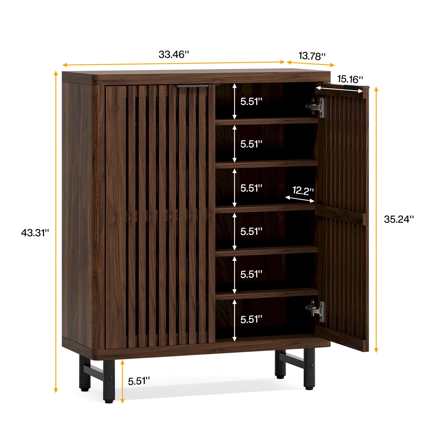 Oslo Walnut Shoe Cabinet US