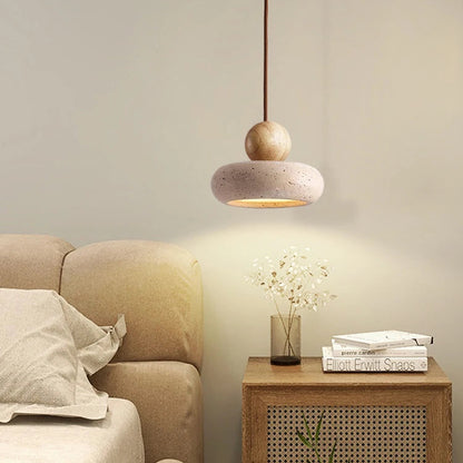 Eteria Stone & Wood Pendant Lamp - KaveCore