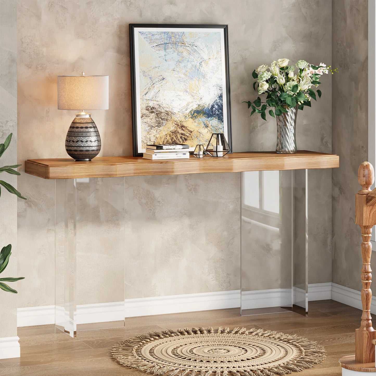 Edge47 – Slim Console with Transparent Legs US - KaveCore