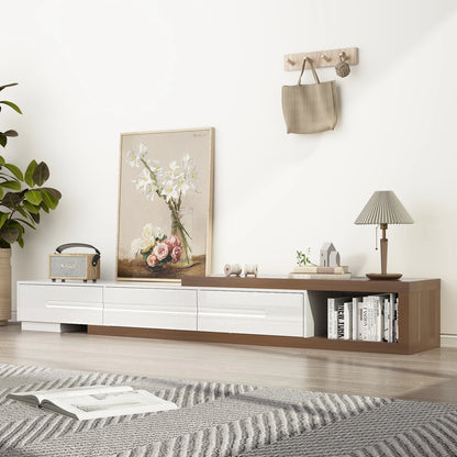 The AlignMax Media Console – Extendable TV Cabinet with 3 Drawers & Shelf US - KaveCore