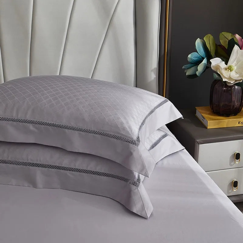 Palais Diamond Duvet Cover Set (Long-Staple Sateen Cotton)