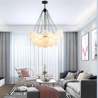 Frosted Nebula Chandelier