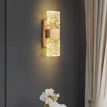 Antheia Crystal & Brass Twin-Light Sconce