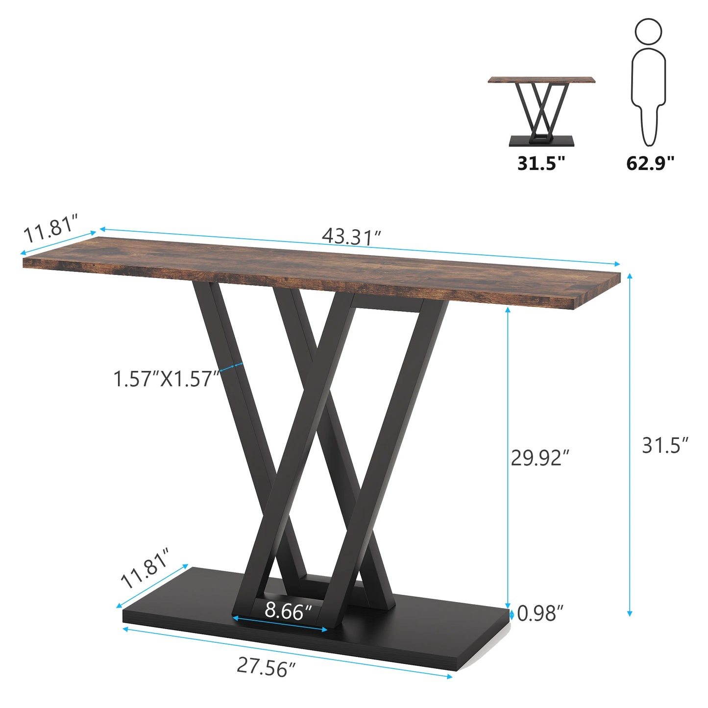 V-Line Console Table US - KaveCore