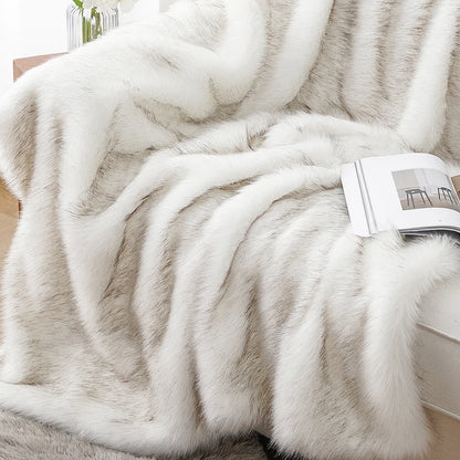 Nordic Frost Dreams Faux-Fur Blanket Throw