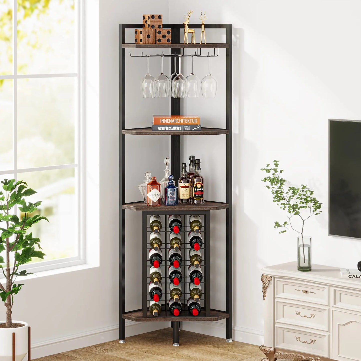 SipSpot Corner Glass & Bottle Display | US - KaveCore