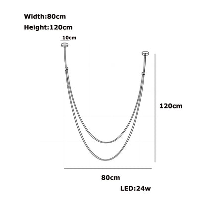 Opus Noir Leather-Strap LED Chandelier