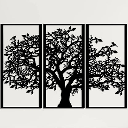 Tree of Life Metal Wall Art (3 Pieces)