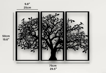 Tree of Life Metal Wall Art (3 Pieces)