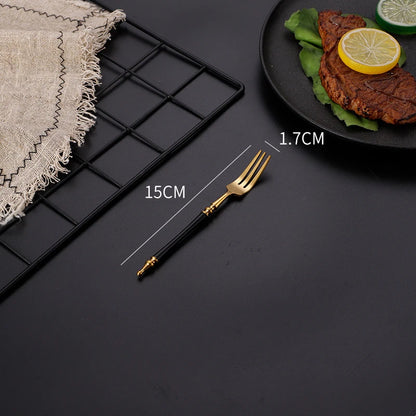 Prestige Imperial Black & Gold Cutlery Set
