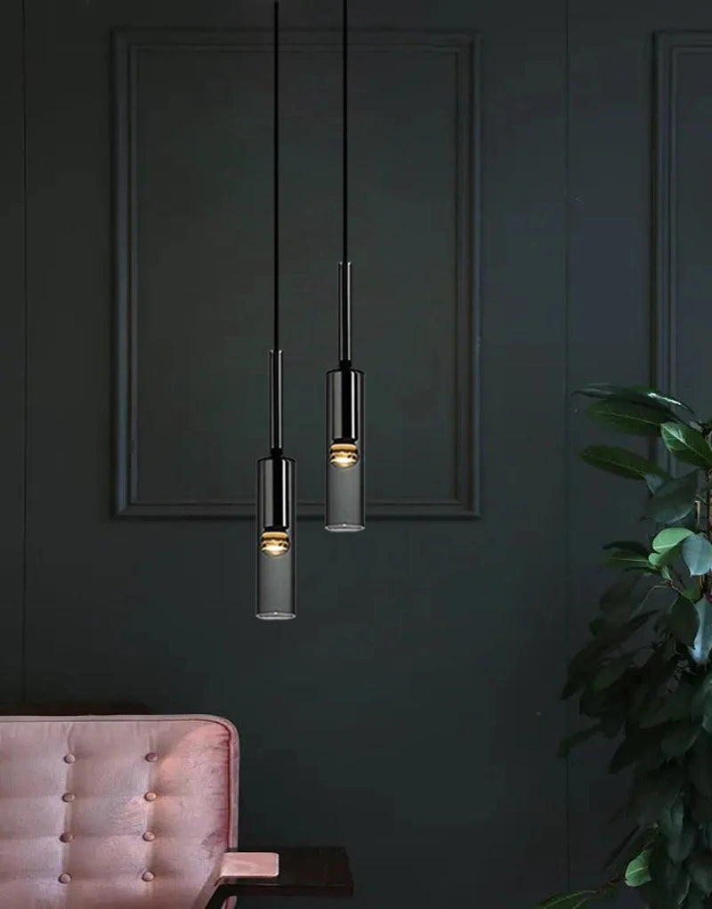 Eclipse Sphere Smoked Crystal Pendant Light
