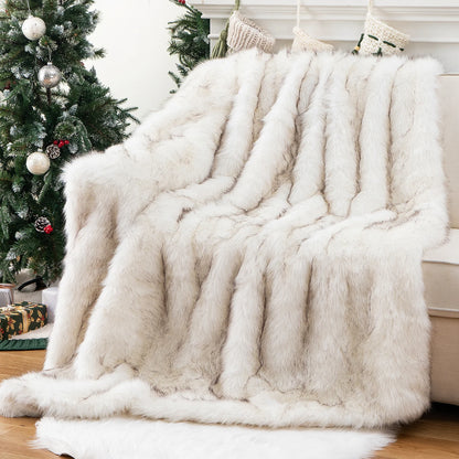 Nordic Frost Dreams Faux-Fur Blanket Throw