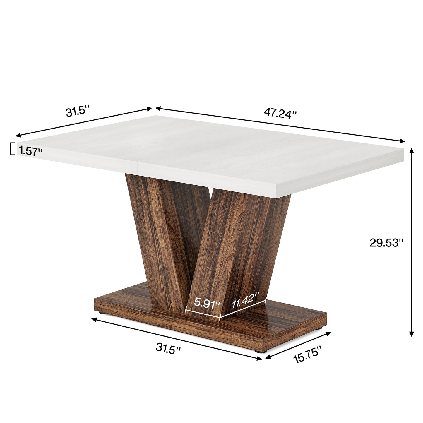 Sierra V Dining Table US - KaveCore