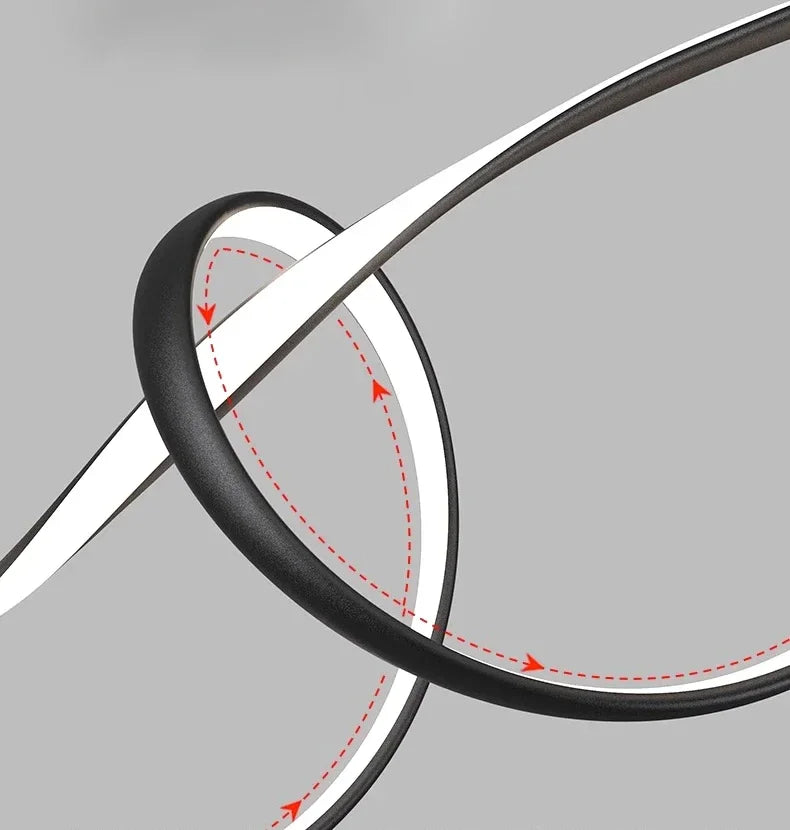 Sculptural DNA Wave Pendand Light