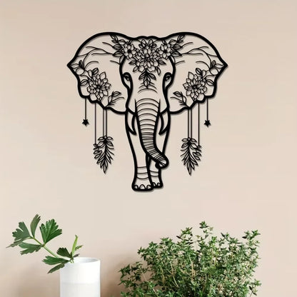 Elephant Metal Wall Art