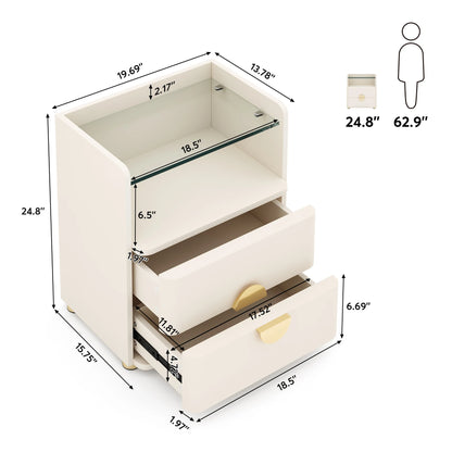 Nova Glass Nightstand US
